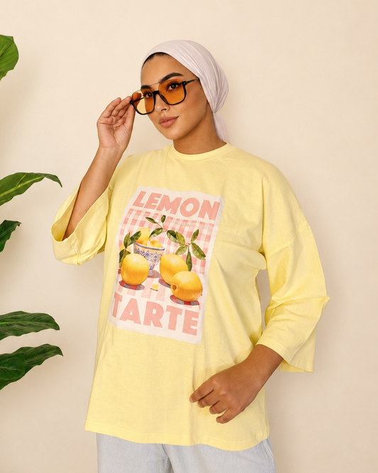 Yellow T-Shirt - Lemon Tarte Print