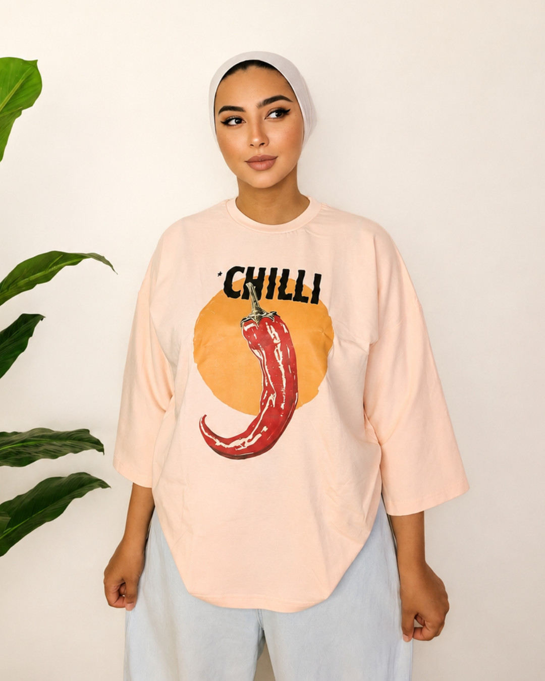 Pink T-Shirt - Chilli Print